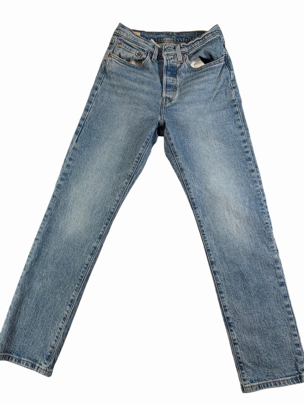 Levi’s Premium 501 Women's W26xL30 Straight Button Fly Light Wash Jeans